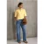 Street One Studio Dames Linnen overhemd blouse in Geel