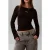 Calvin Klein Ls Scoop Monologo Blouse Black