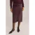 WE Fashion imitatieleren rok donkerrood