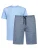 Mey Pyjama kort ‘Round Geo’  blauw