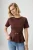 TRENDYOLMİLLA Dames Bruin Effen Kort Peplum Blouses