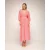 Geprinte jurk met elastische taille, V-hals en V-rug en vetersluiting