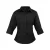Premier Dames/Dames Poplin 3/4 Mouw Shirt (Zwart)