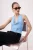 TRENDYOLMİLLA Dames Blauw Effen Mouwloos Getailleerd Blouses