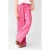 Shoeby wide leg casual broek roze met plissé detail