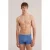 WE Fashion boxershorts met print – blauw/donkerblauw (set van 3)