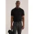 WE Fashion regular T-shirt met ingebreid patroon zwart
