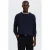Selected katoenen relaxed fit gebreide trui – donkerblauw