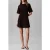 Calvin Klein Short Sleeve Heavy Jersey Seam Detail Dress Black