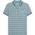 Lambretta Heren SS25 Geometrisch Big & Tall Polo Shirt (Rookblauw)