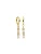 PURELEI Oorbellen ‘Powder’  goud / transparant