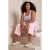 Trendyol Curve Dames Roze Grafisch Wijde pijp Hoge taille Grote maten Jeans