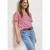 Street One Dames Shirt met boothals en strepen in Pink