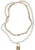 Urban Classics Ketting ‘Padlock’  goud / wit