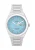 TIMEX Analoog horloge ‘Q Timex® Continental Day and Date’  lichtblauw / zilver