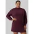 VERO MODA CURVE Plus Size gebreide coljurk – donkerrood