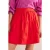 Boden Pull On Tiered Linen Skirt Vermillion Red
