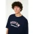 TRENDYOL MAN Heren Donkerblauw Slogan Kort Oversized T-shirts