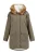 DreiMaster Vintage Wintermantel  karamel / olijfgroen / wit