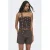 JDY strapless top met stippen bruin