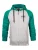 SPITZBUB Sweatvest ‘Oliver’  lichtgrijs / smaragd / zwart