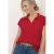 Street One Dames Poloshirt met losse schouders in een gebreide look in Rood
