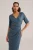 WE Fashion midi jurk grijsblauw