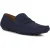 Dune Bradlay Suède Heren Blauwe Mocassinschoenen