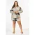 Curviss gebloemde blouse blauw