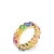 Kurt Geiger ring Oval Mix Band met strass goudkleurig