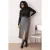 Trendyol Curve Dames Grijs Effen Maxi Grote maten Rokken