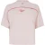 Reebok Dames-T-shirt met contrasterende biezen en een relaxte pasvorm (Ecru gemêleerd)