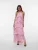 VERO MODA Avondjurk ‘VM Felicia’  donkergroen / rosa / lichtroze