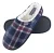 Dunlop – Heren Warm Pluche Fleece Gevoerde Instap Slippers met Geruit Patroon