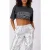 Black Bananas University Cropped Tee Black