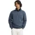 Denimblauwe sweater met opstaande kraag, rits en geborduurd Rigby Go-logo