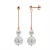 Duo Earrings Duo Crystal Black Silver 925 Roze Vergulde – Pure Crystal