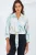 Geprinte Crop Shirt met Pompom Detail