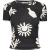 Edited Dames-T-shirt in koraalkleur, doorschijnend (Zwart)