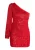 faina Cocktailjurk ‘Imane’  rood