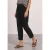 Street One Dames Broek met Straight Leg pijpen in casual pasvorm en omgeslagen boorden in Zwart