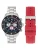 NAUTICA Analoog horloge ‘ONE’  bloedrood / zwart / zilver