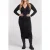 GUESS Amelia Vneck Drape M Jet Black A996