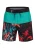 BECO the world of aquasports Zwemshorts ‘Feathers’  smaragd / gemengde kleuren / zwart