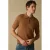 Sissy-Boy regular polo fijn gebreid bruin