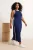 Trendyol Curve Dames Donkerblauw Effen Maxi Mouwloos Casual Recht Grote maten Jurk
