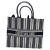 Dior Grote Dior Boek Shopper in Navy Blauw Katoen