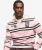 Double Emblem Stripe Rugby Top Relaxed Pasvorm Pink