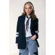 Colourful Rebel regular fit blazer met krijtstreep – donkerblauw