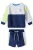 MINOTI Set  donkerblauw / neongroen / wit